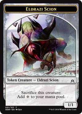 Magic: The Gathering Eldrazi Scion Token Card - Oath Of The Gatewatch Set (006) - View #3