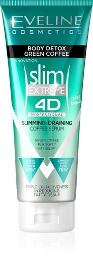 EVELINE Slim Extreme 4D Body Detox hűsítő hatású feszesítő szérum zöld kávé kivonattal 250 ml