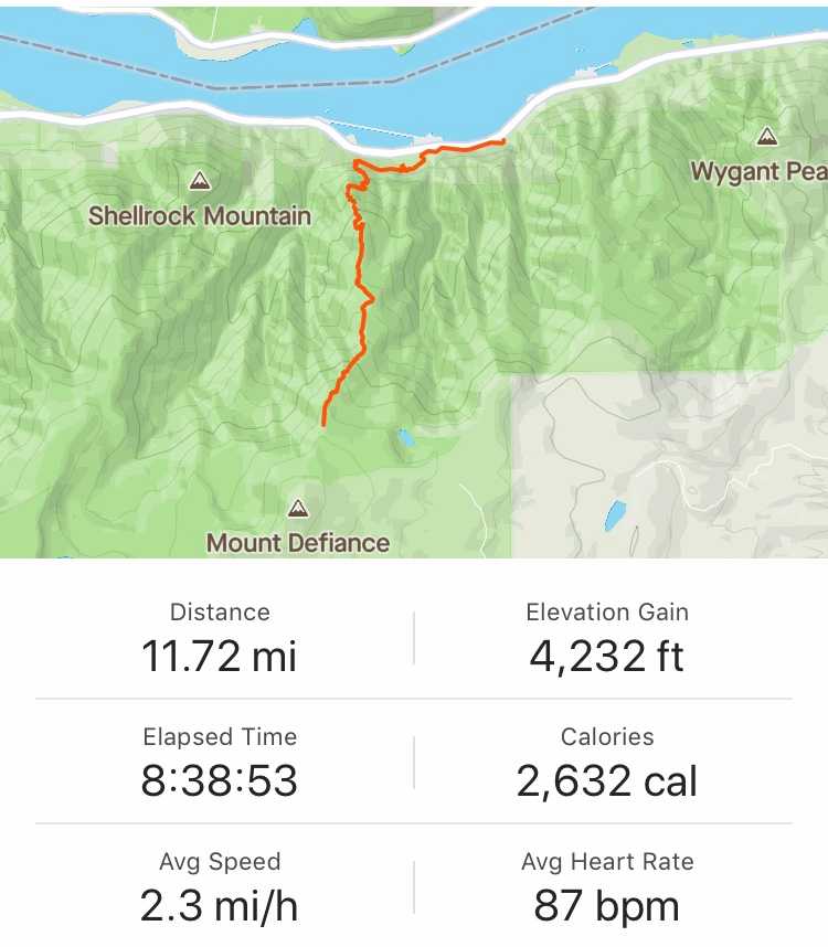 Summary of Mt Defiance Hike