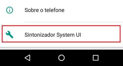 Sintonizador System UI do Andriod 6