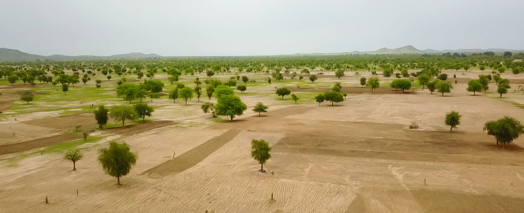 Landscape aerial of rural Chad