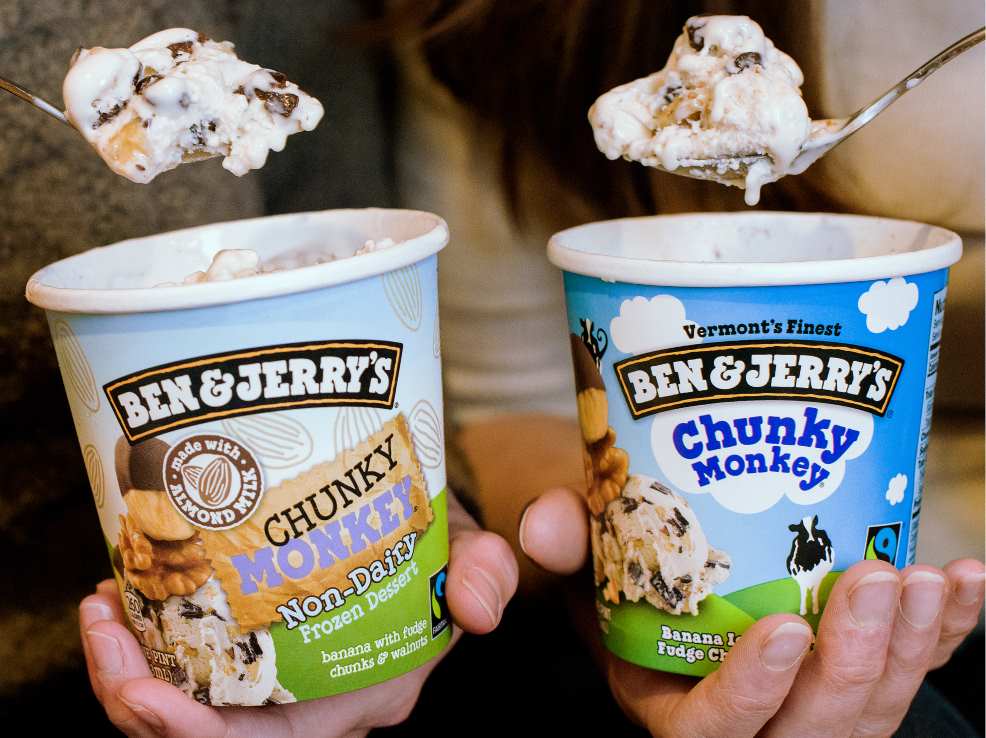 Two Ben & Jerry ice cream pots