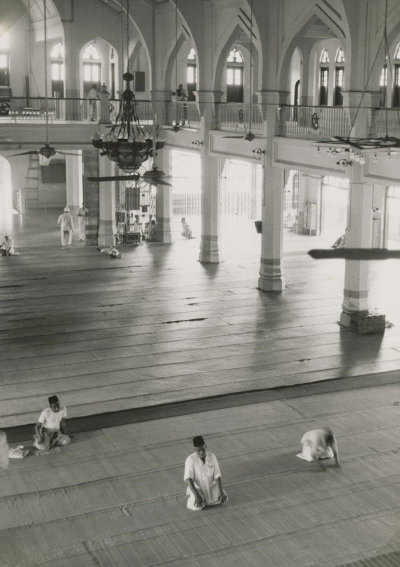 Interior of Sultan mosque, 1954