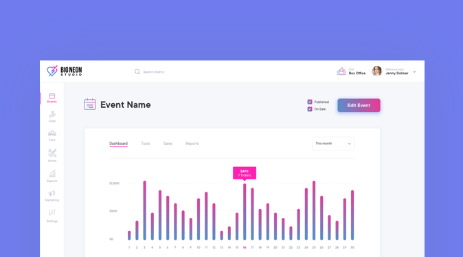 Big Neon | The new event ticketing platform for promoters