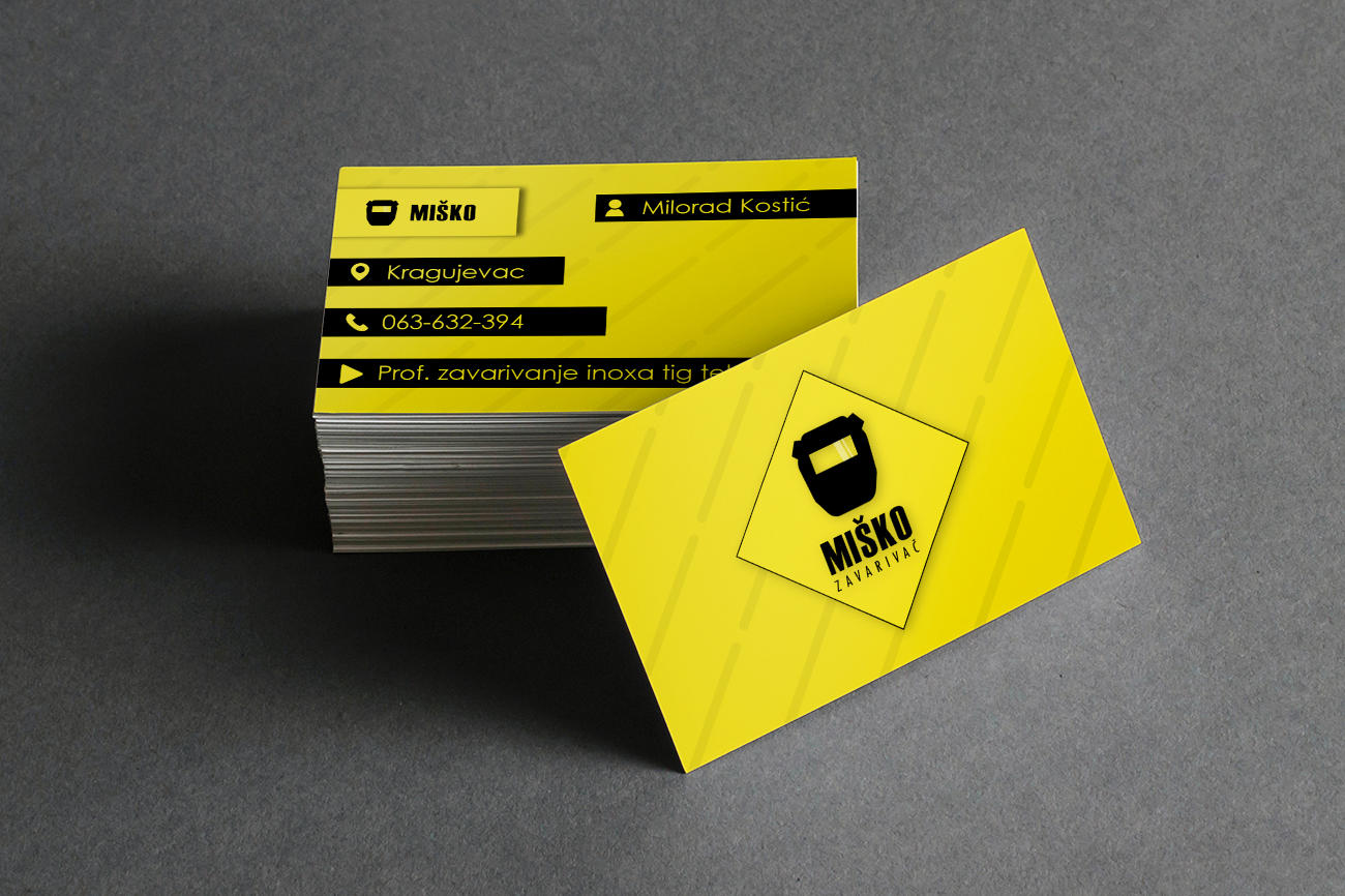 Misko Zavarivac Business Card Design