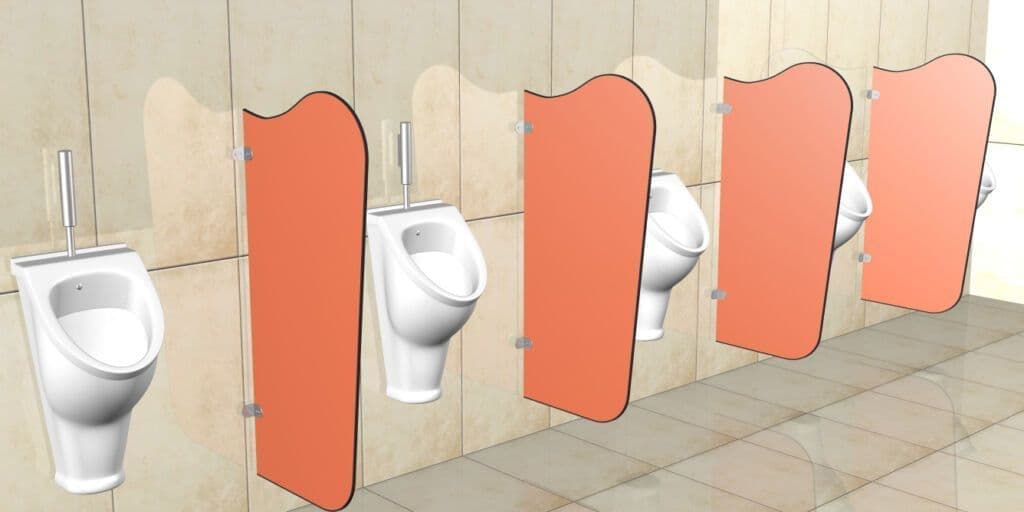 Urinal Partition Orange