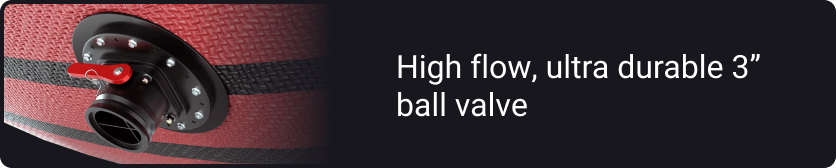 High flow, ultra durable 3” ball valve