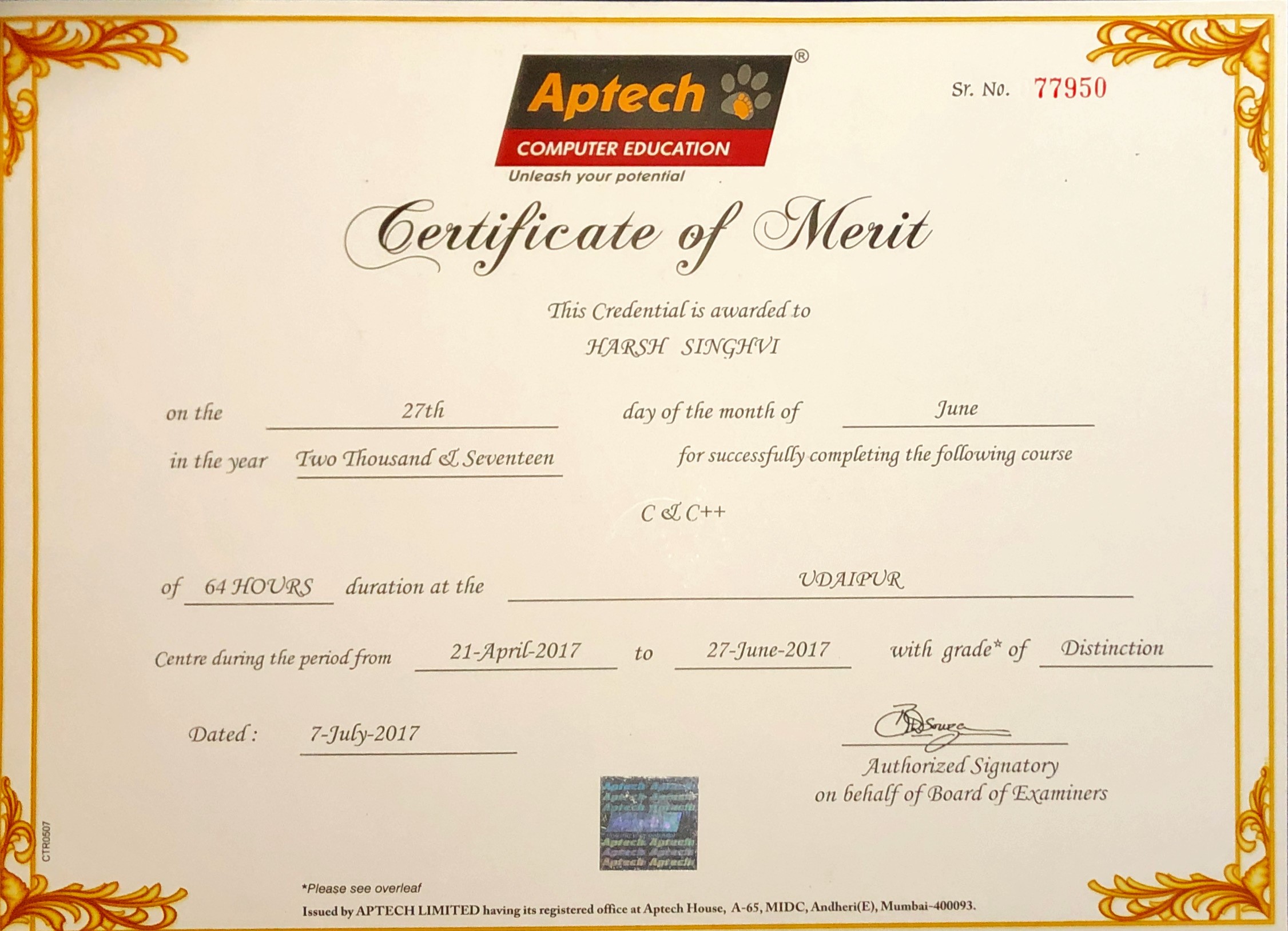 Aptech C C 