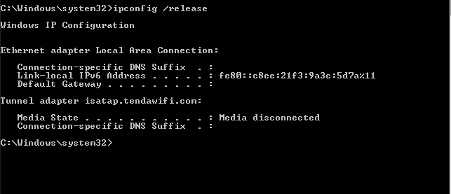 DHCP Server Command Prompt