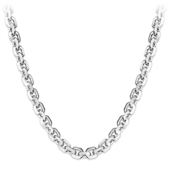 The Fairfax Necklace | 2.5mm Solid White Gold Fairfax Chain | JAXXON