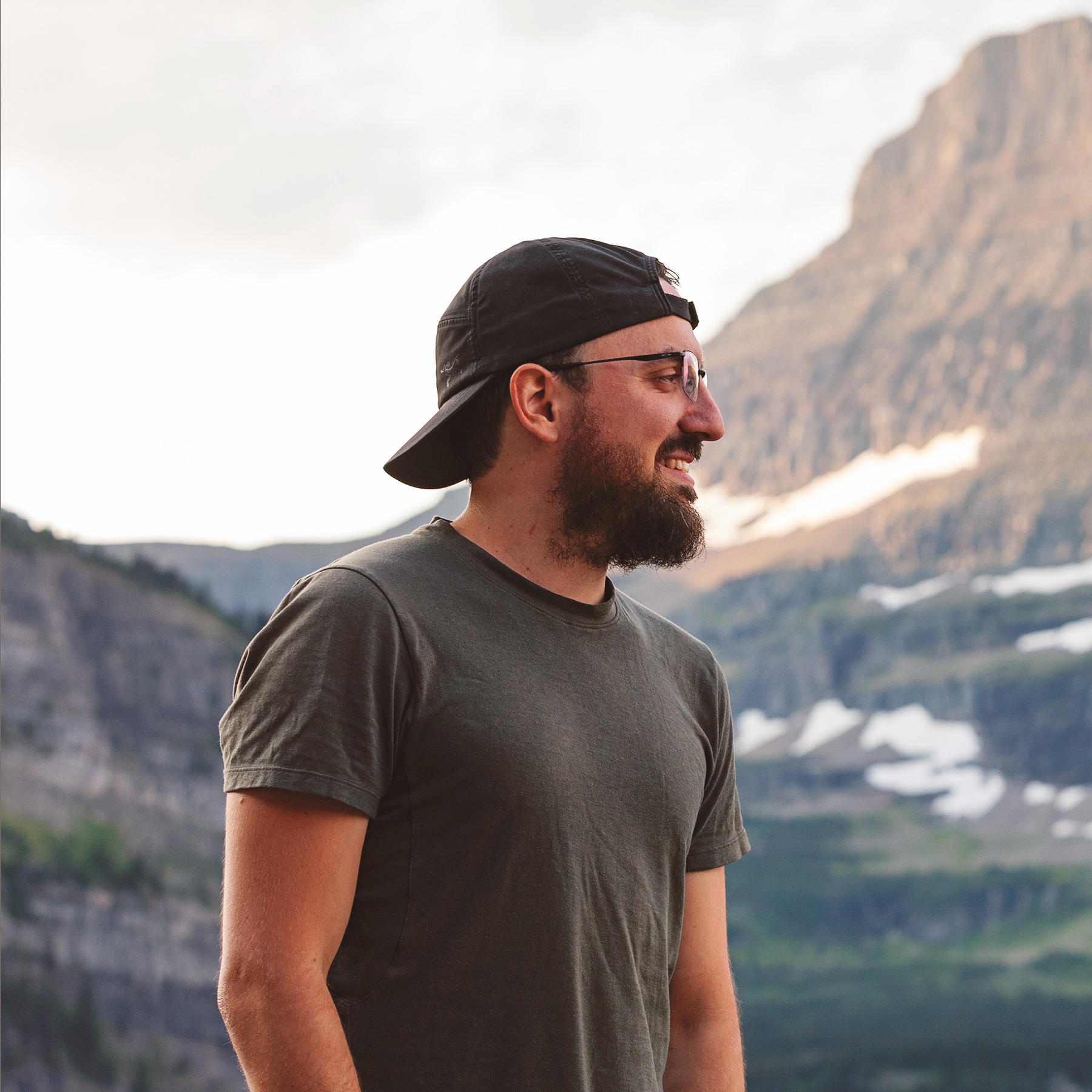 Portrait of Matt Soria at Glacier National Park