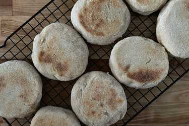 Sourdough English muffins