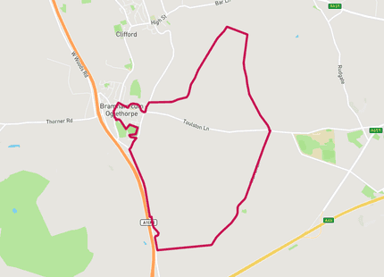 Race Bramham 10km run route map card image
