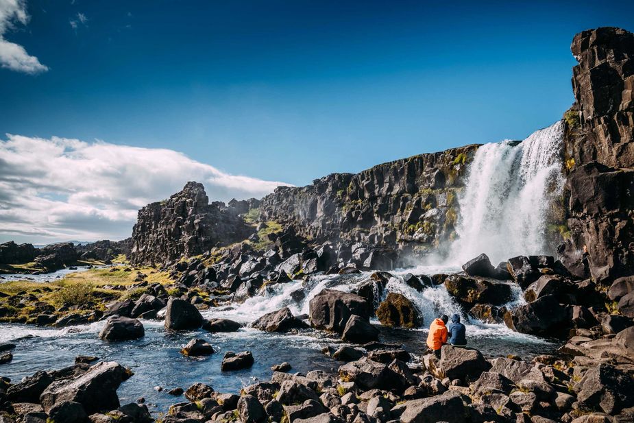 Wasserfall, Öxarárfoss, Thingvellir, Island