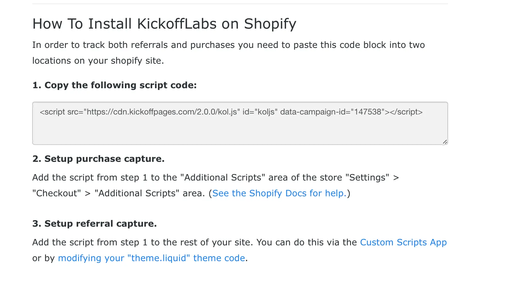 Installing Shopify