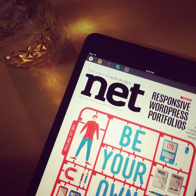 net magazine cover on my ipad