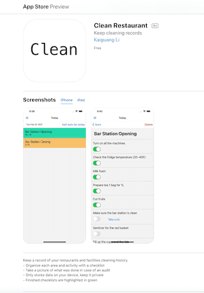 screen shot of clean restaurant