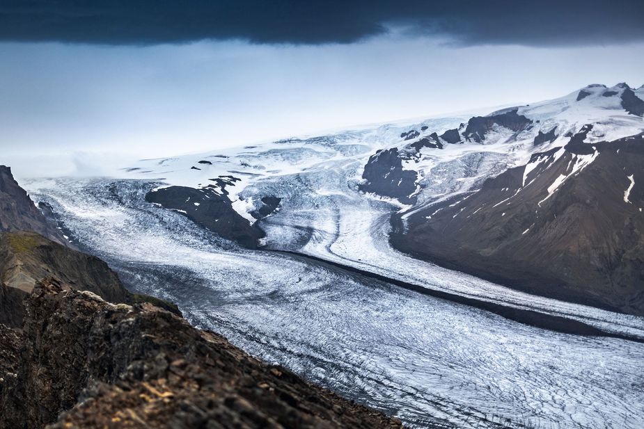 Skaftafellsjökull Gletscherzunge, Vatnajökull Nationalpark, Island