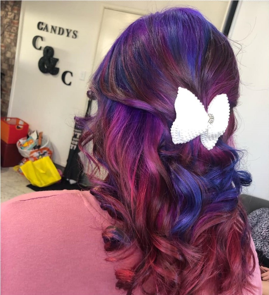 Pink and purple hair