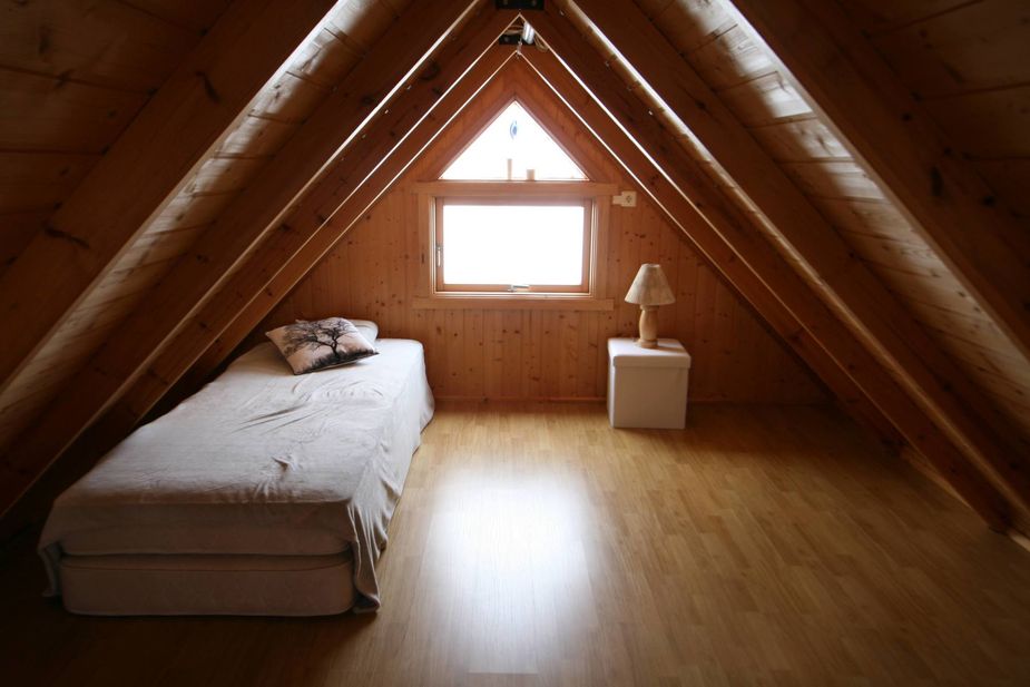 The lovely attic with a small window with a big view North Iceland