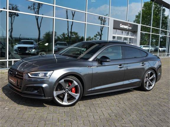 Audi S5 Sportback 3.0TFSI Quattro Black Optic Pano RS-Zetels B&O Head-Up 360Camera Keyless 20-Inch M-LED
