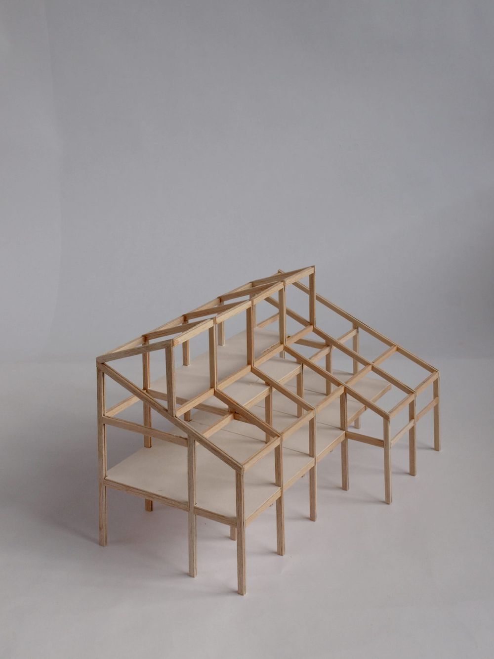 Scale structural model of the proposed office and workspace on Claylands Avenue designed by From Works.