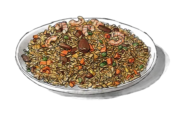 Illustration of Yangzhou Fried Rice