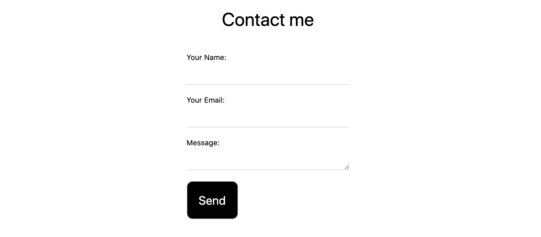 Contact form styled