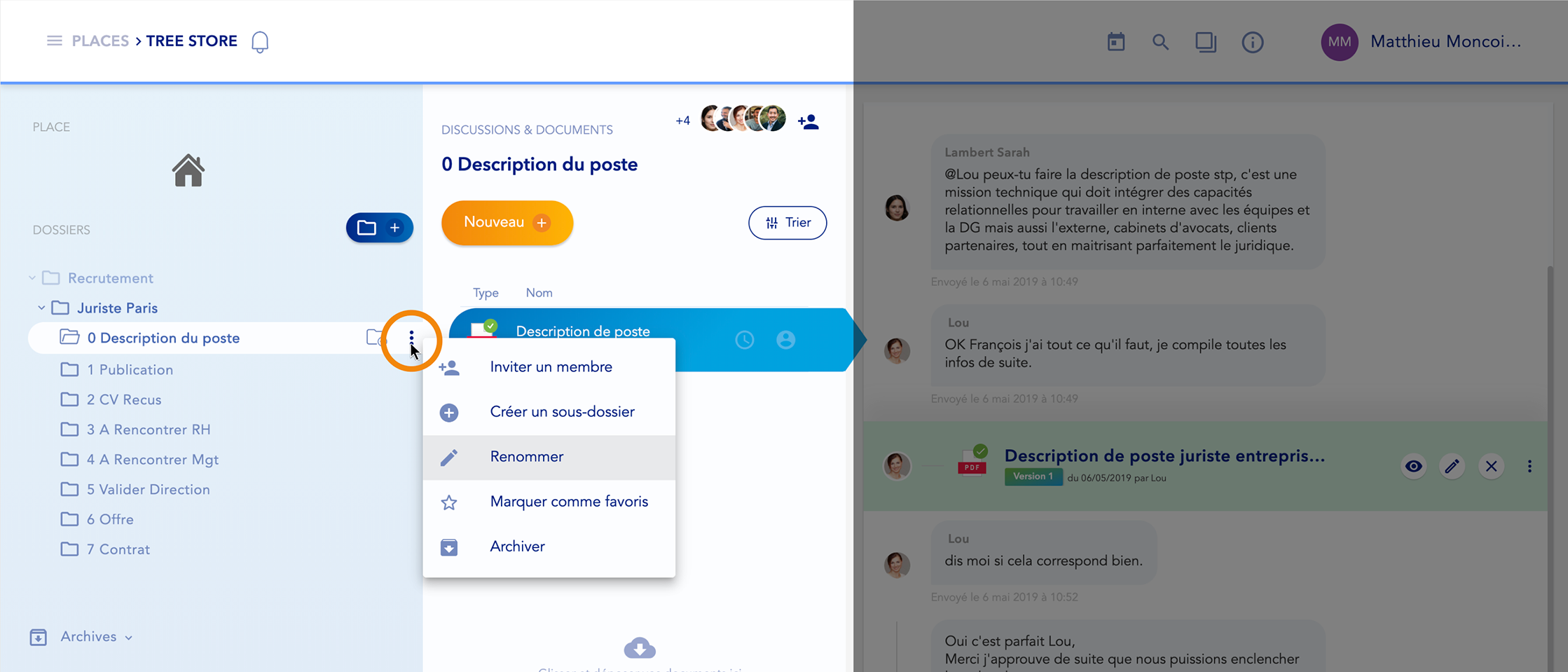 renommer un répertoire