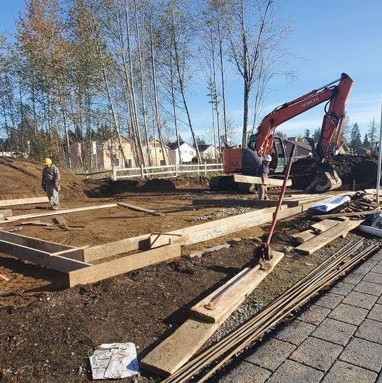 excavator working a job site