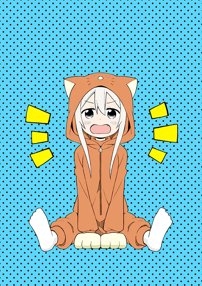 Mahiro is wearing a cute, cat costume