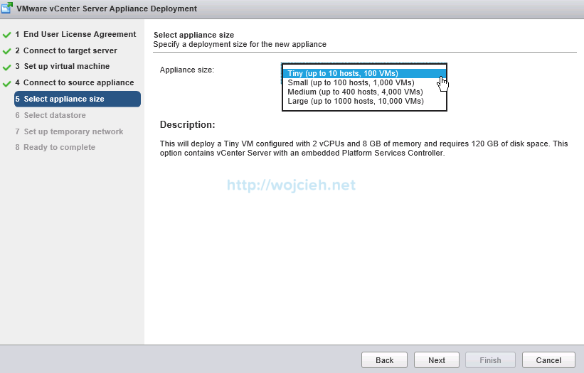 Upgrade vCenter Server Appliance from version 5 to version 6 - 10