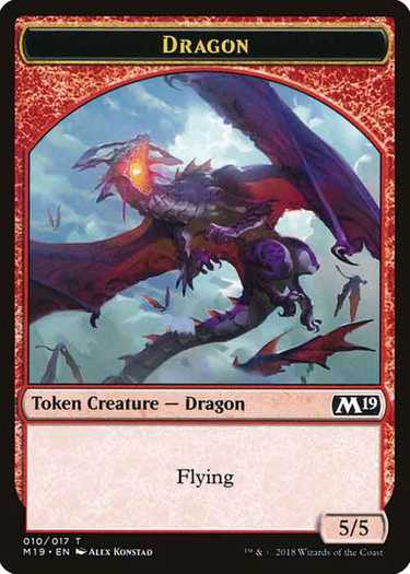 5/5 Red Dragon Creature Token | MTG.onl Tokens