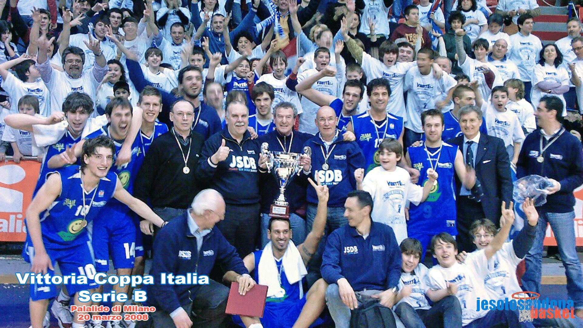 Jesolo San Donà Basket, Vittoria Coppa Italia Serie B al Palalido di Milano il 20 marzo 2008