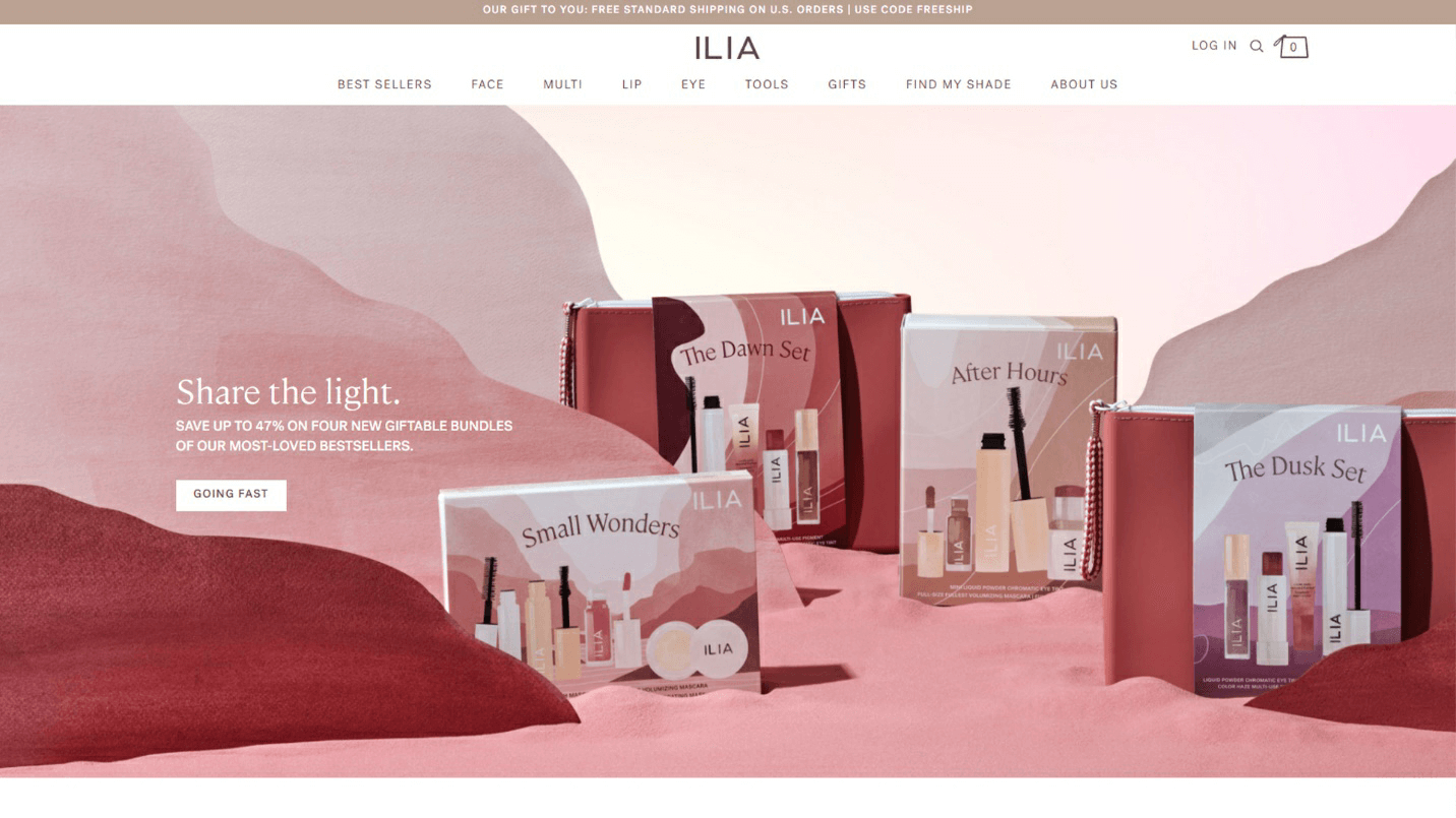 Ilia - Cosmetic Website Design Insparation
