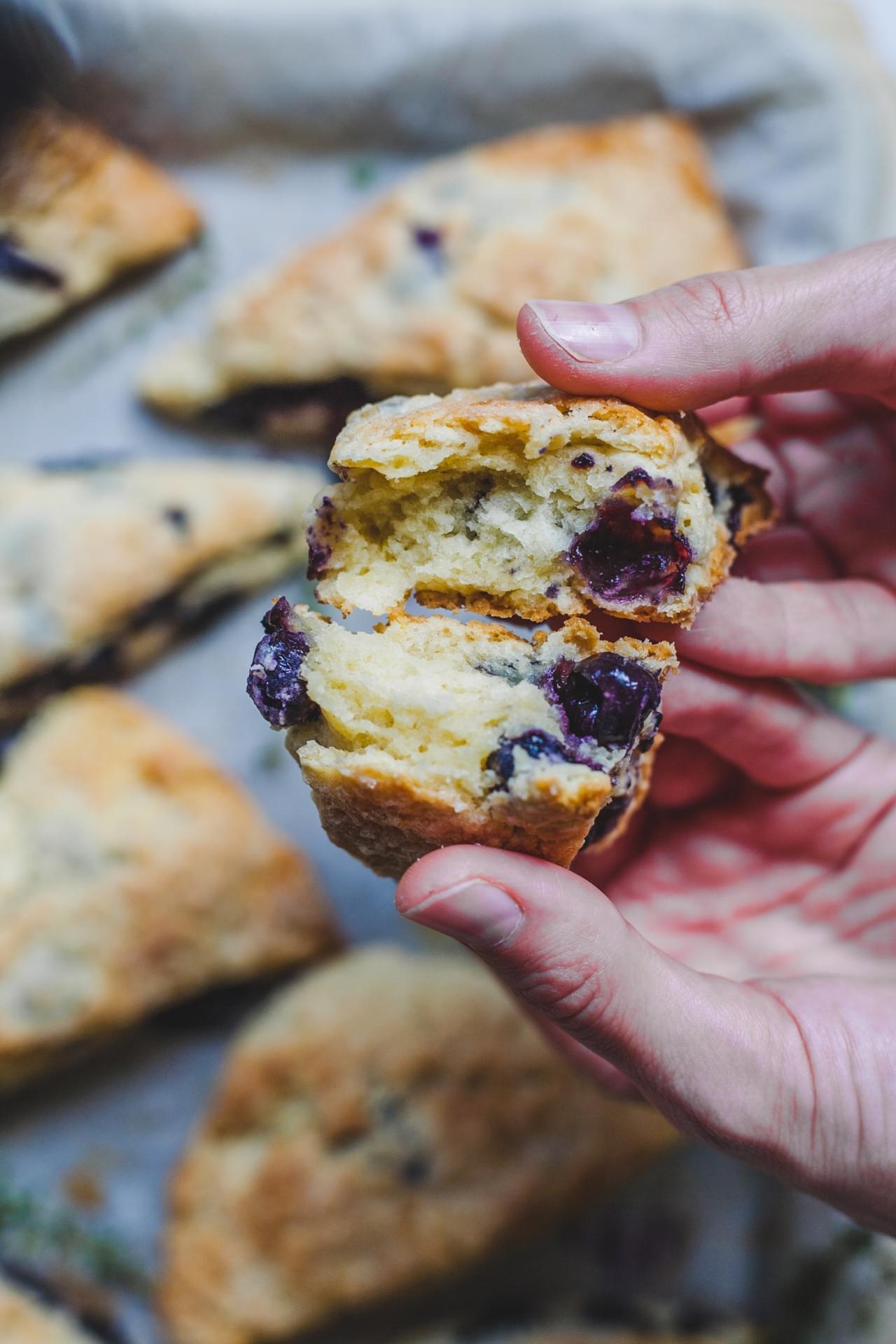 Blueberry Scones With A Thyme Glaze