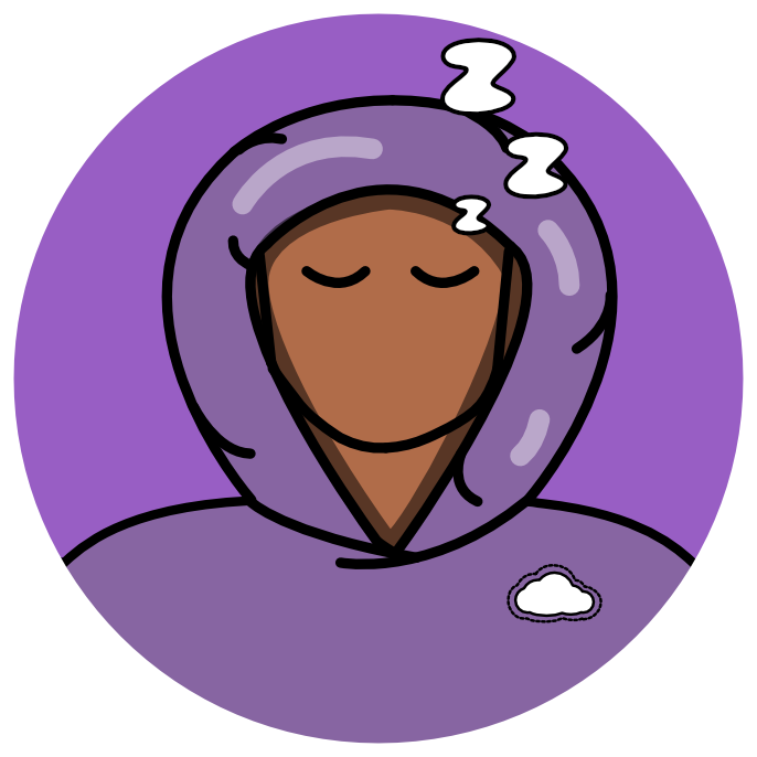 charachter-wearing-hoodie-inflated-sleeping