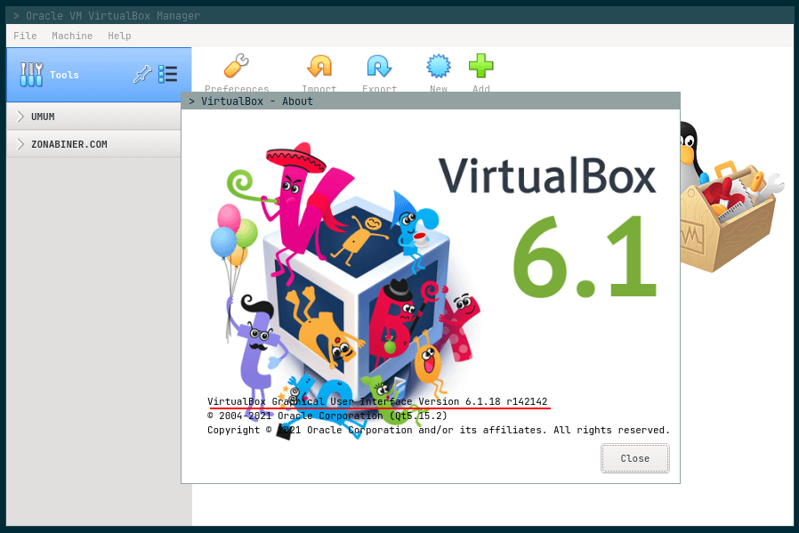 Virtualbox Version
