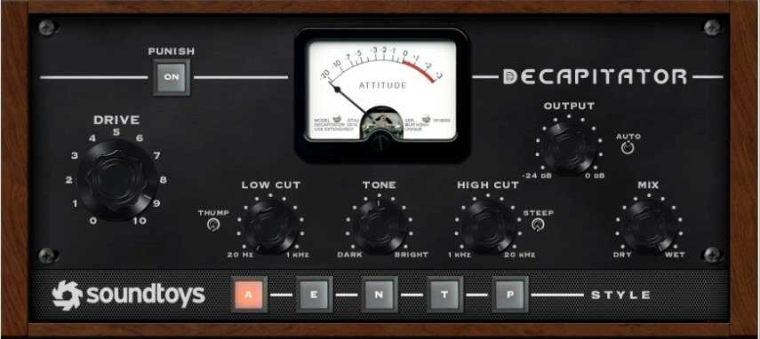 Soundtoy's decapitator distortion plugin