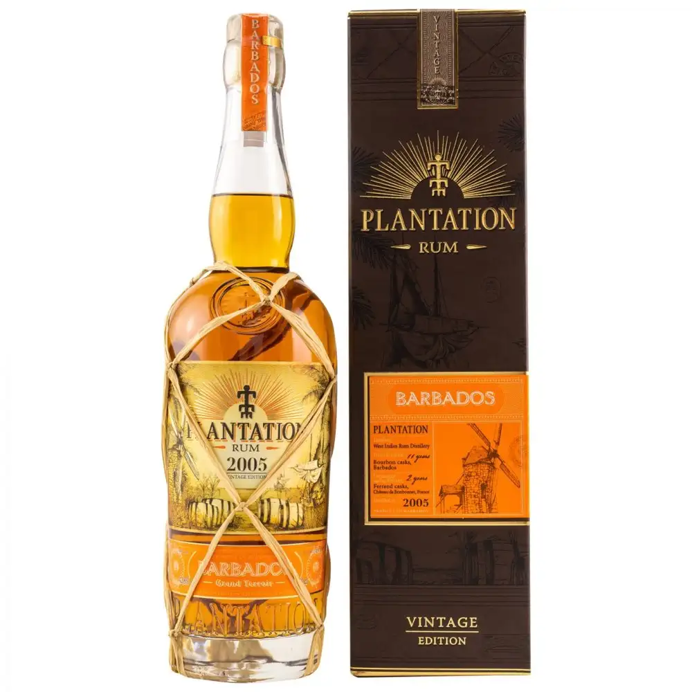 Image of the front of the bottle of the rum Plantation Barbados