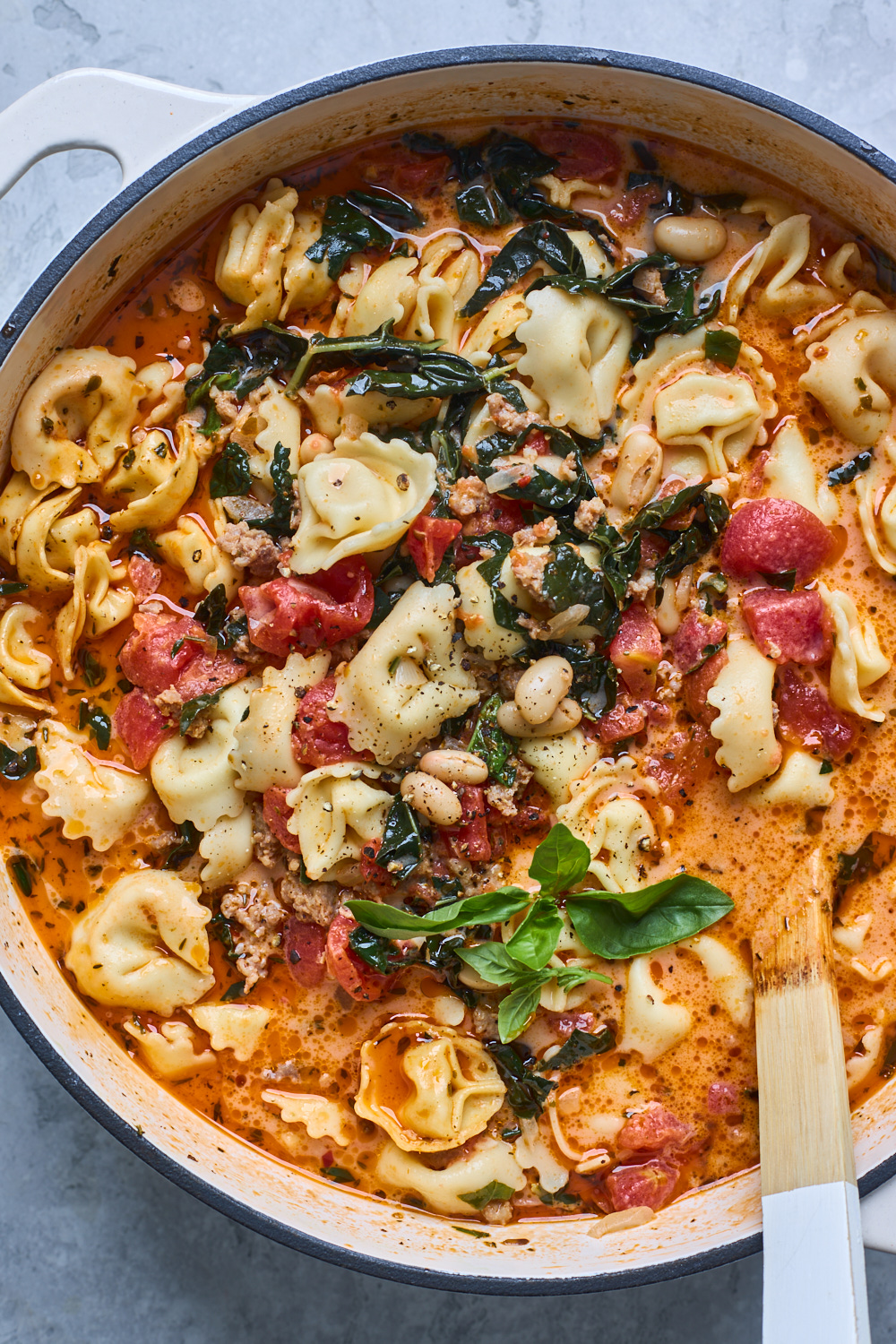 Creamy Tuscan Tortellini Soup | Olive & Mango