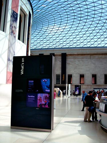 British Musuem infopoints in the Great Court