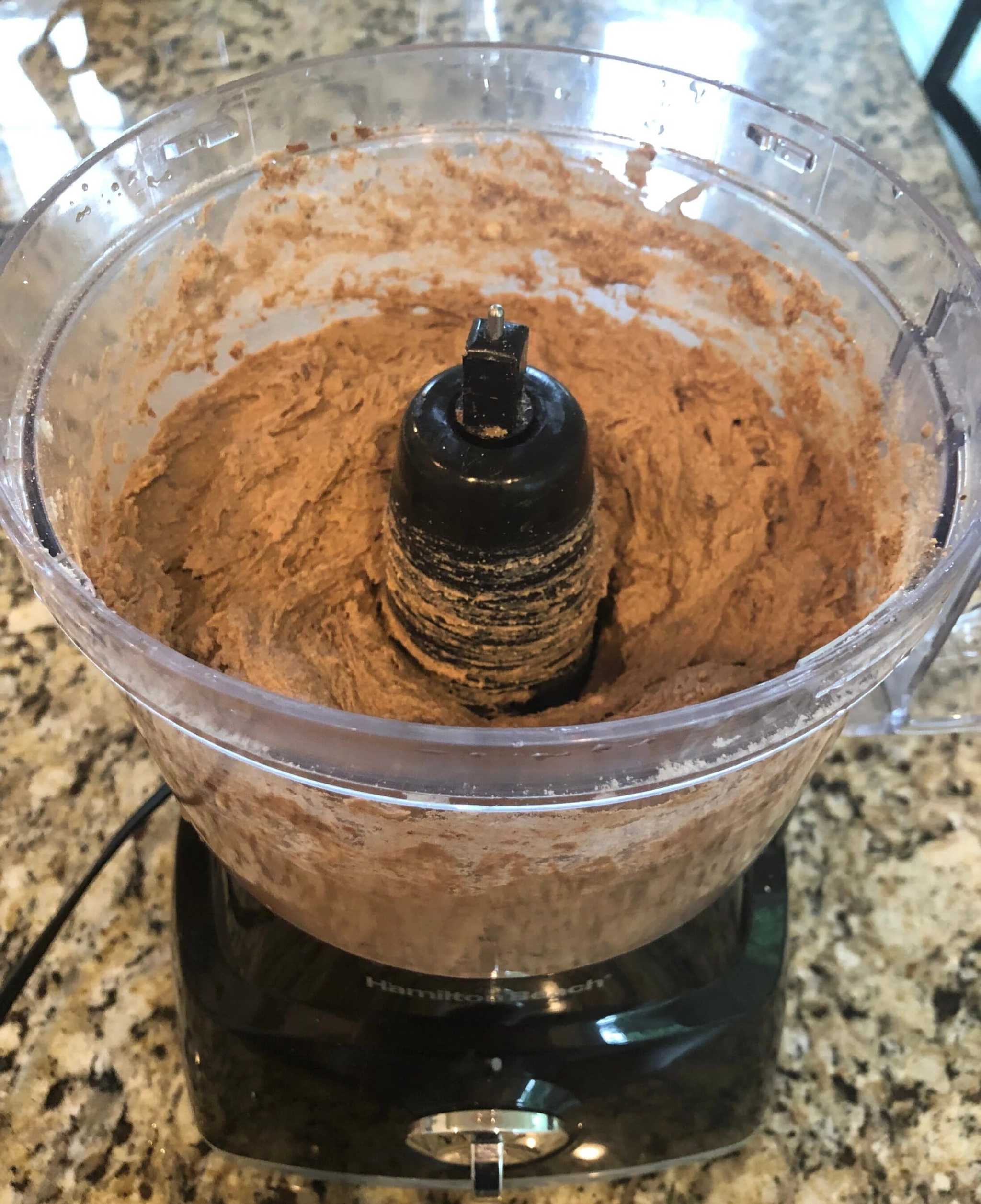 Muffin batter in mixer