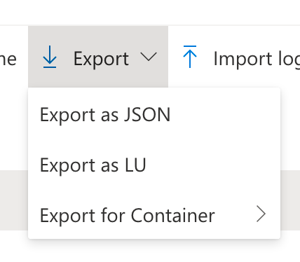 Opening the menu reveals the 'Export to JSON' option.