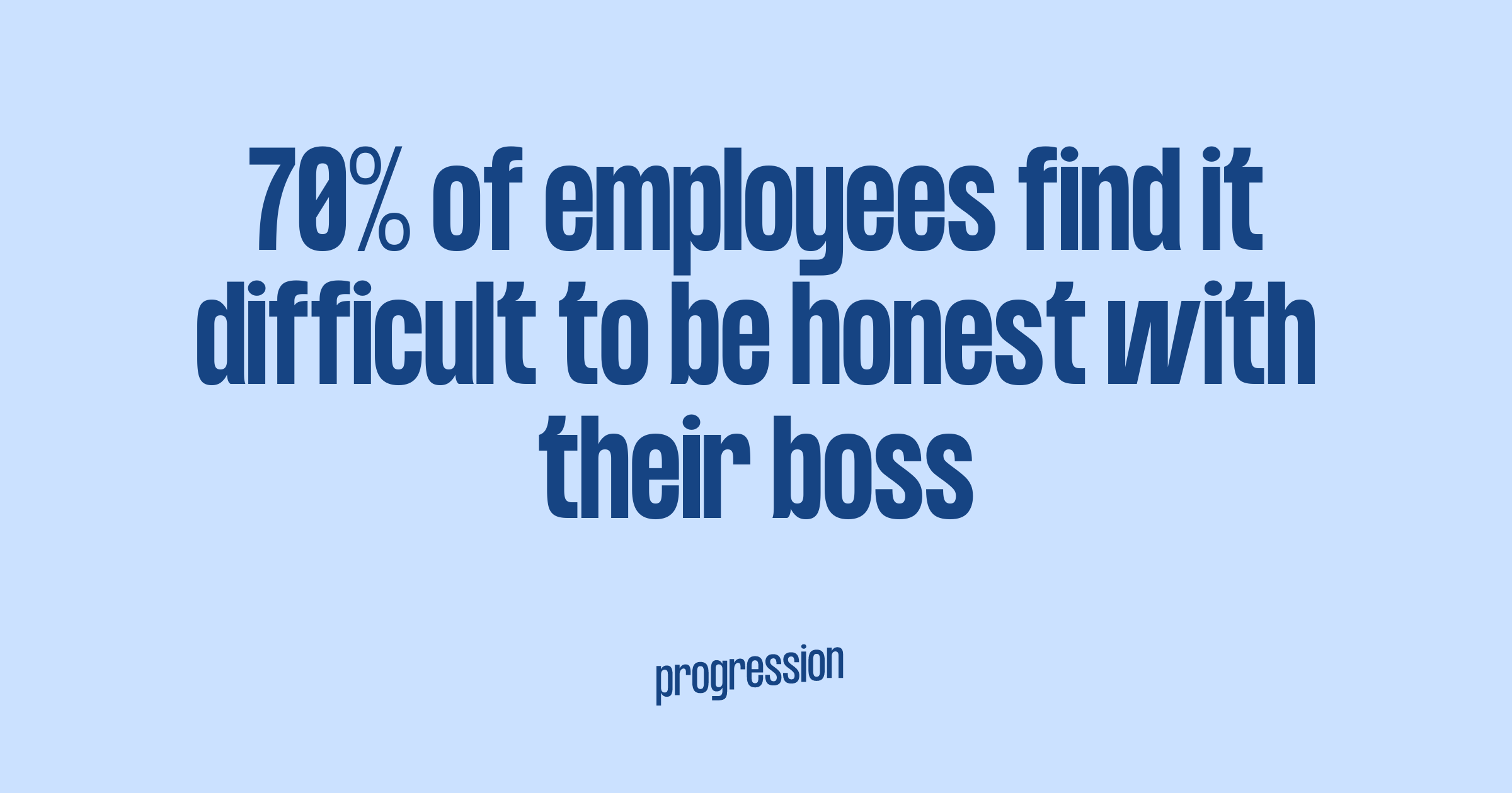 70% of employees find it difficult to be honest with their boss