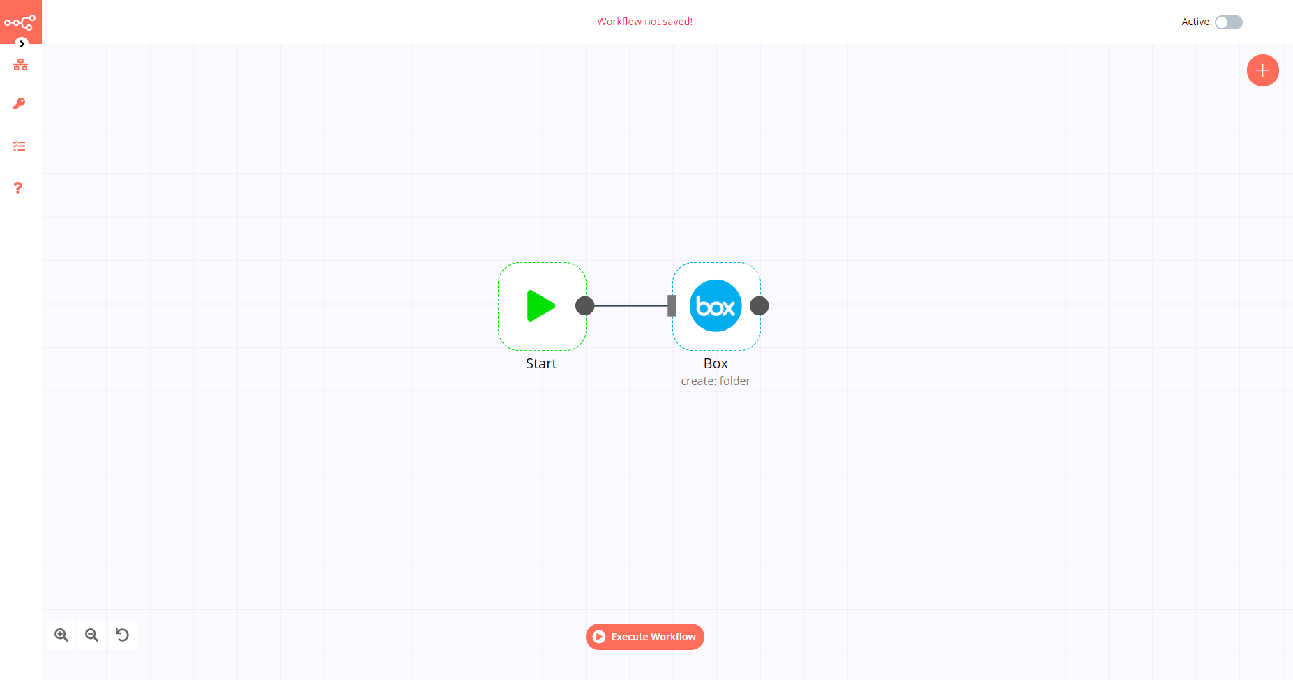 A workflow with the Box node