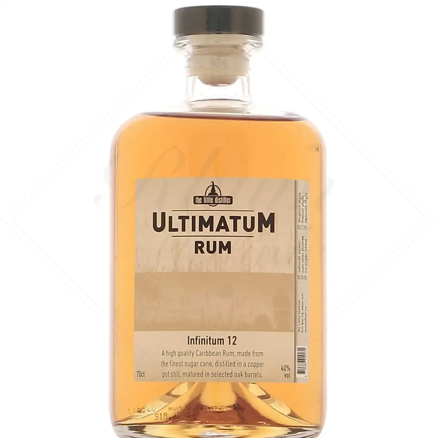 Image of the front of the bottle of the rum Ultimatum Rum Infinitum 12