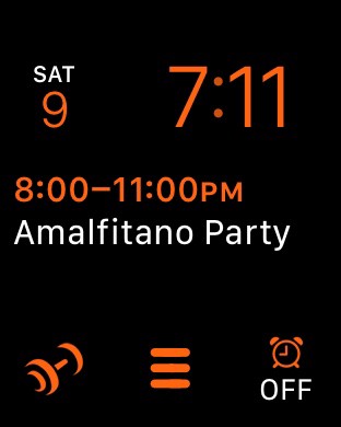 LEFT: Complication bottom middle. RIGHT: App view.