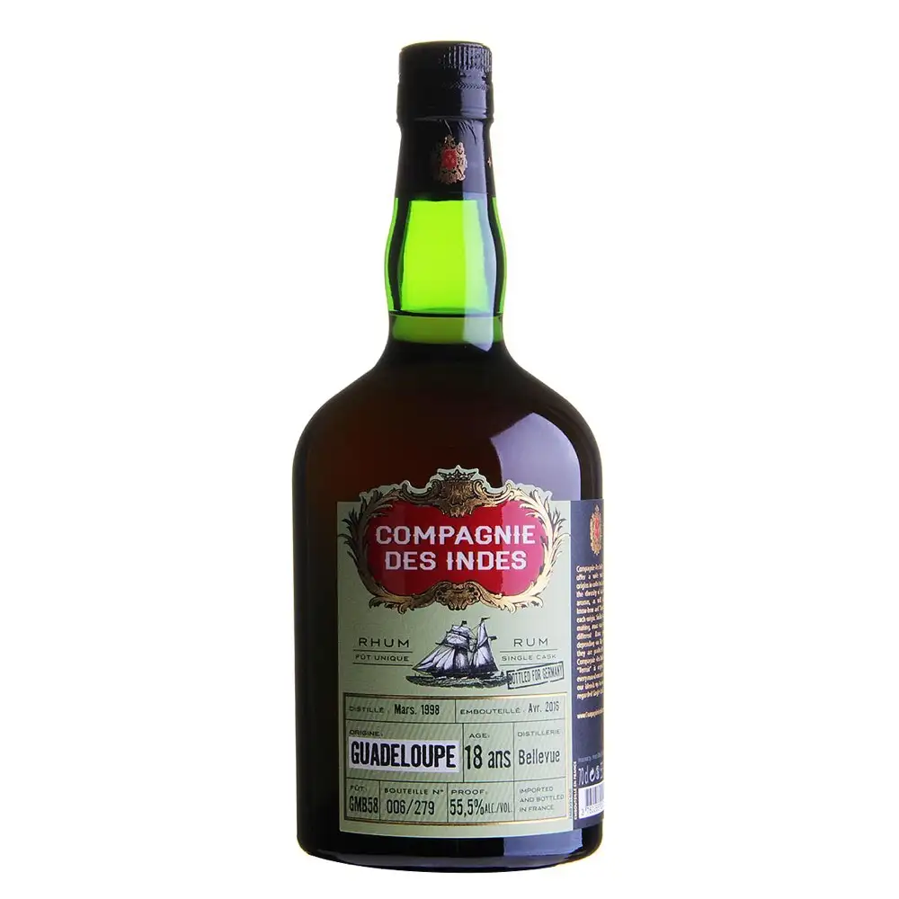 Image of the front of the bottle of the rum Guadeloupe (Bottled for Germany)