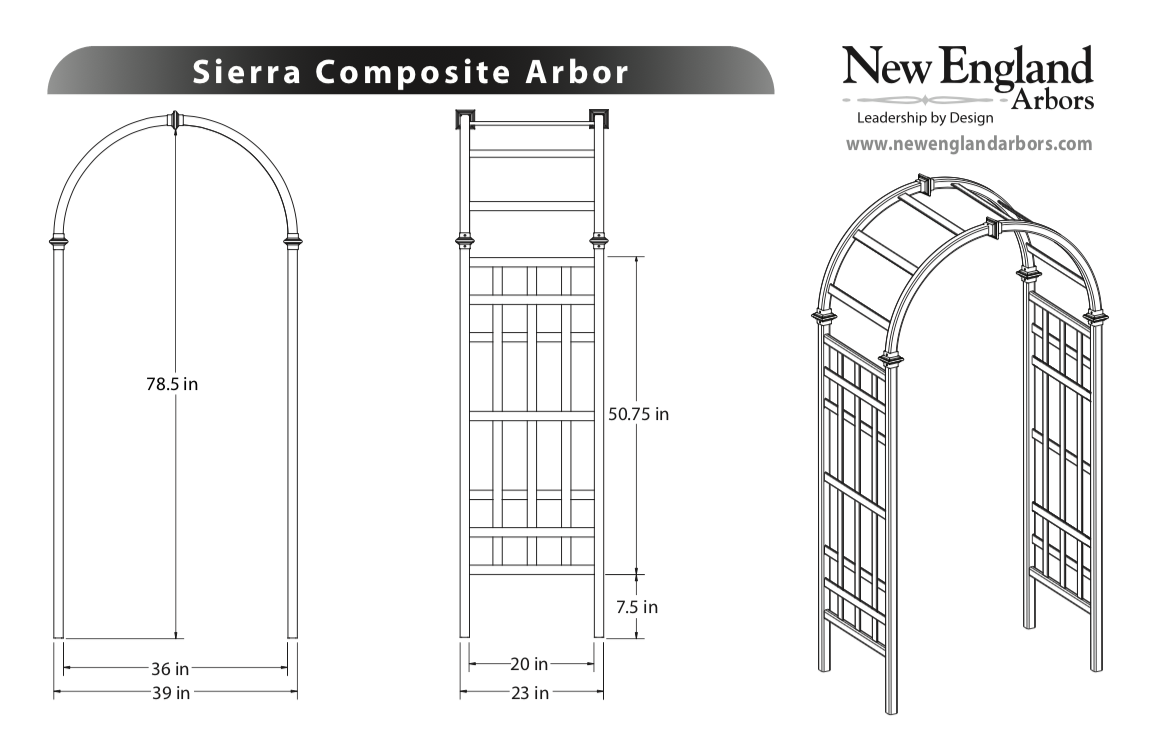 Sierra Arbor VA68894 | New England Arbors Garden Arbor Kits ...